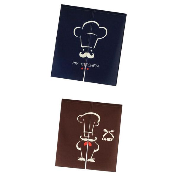 

2 шт шеф повар 85x90 см короткий японский дизайн норен занавес льняная ткань япония гобелен для кухни