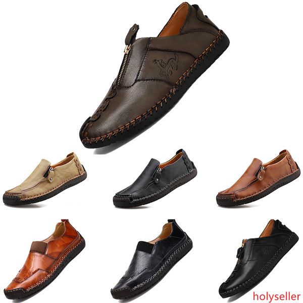 

fashion men s casual leather shoes espadrilles triple black brown khaki breathable outdoor jogging walking shoes main13