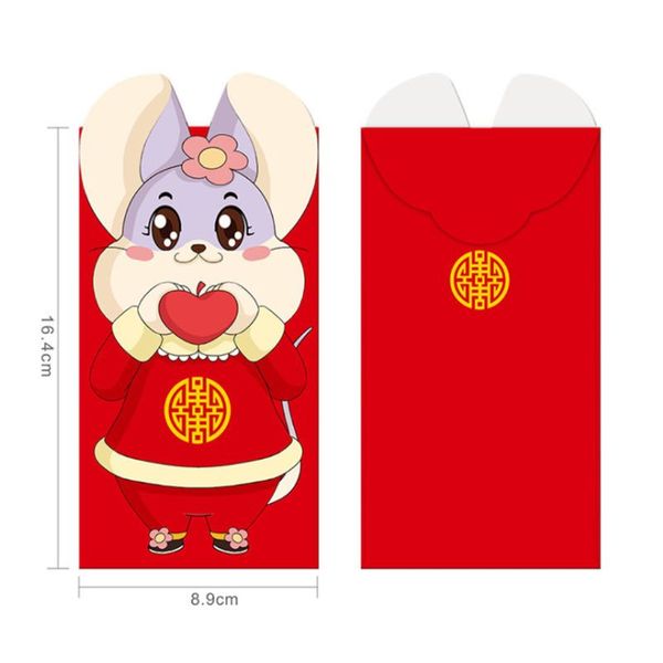 

6pcs/set chinese new year red money envelope year of the rat packet bag spring