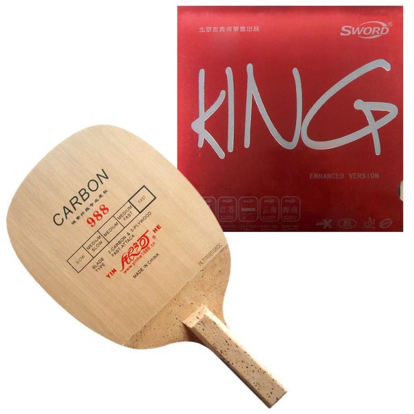 

pro table tennis/ pingpong combo racket: galaxy yinhe 988 with sword king (enhanced version) rubber japanese penhold js