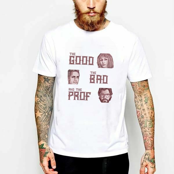 

2020 новый t-shirt мужчины хлопок смешной тонкий la casa de papel тенниску деньги heist топы мужчины с коротким рукавом streetwear tokio top, White;black