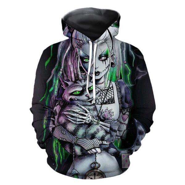 

2020 fashion 3d print hoodies sweatshirt casual pullover autumn winter streetwear outdoor wear women men hoodies 20802, Blue;black