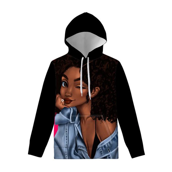 

2019 new women hoodies black art african girls printing pullovers hoodie ladies sweatshirt long sleeve hoodies couple wear
