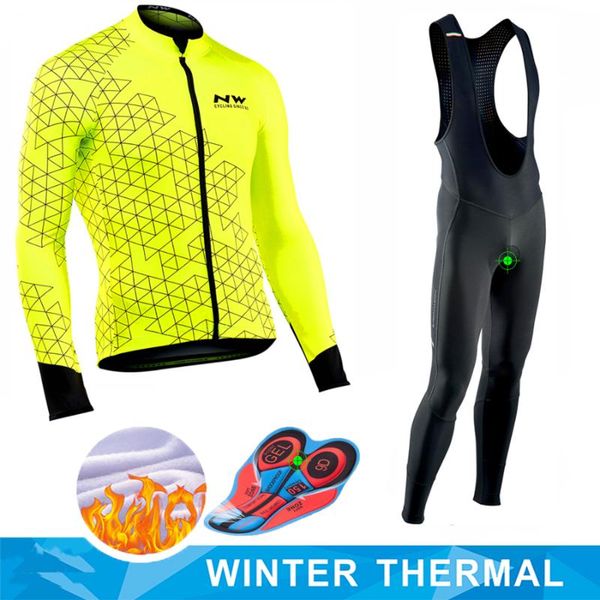 

northwave 2020 winter термический флис set велоспорт одежда nw мужской костюм джерси спорт езда на велосипеде mtb одежды bib брюки теплые ко, Black;blue