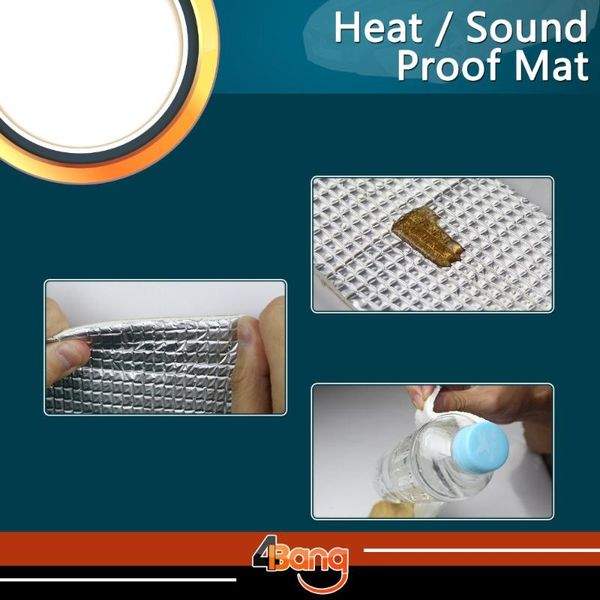 

0.98m 38.5" car-styling heat killer sound insulation noise deadener shield mat aluminum foil for hatch back sedan door/roof