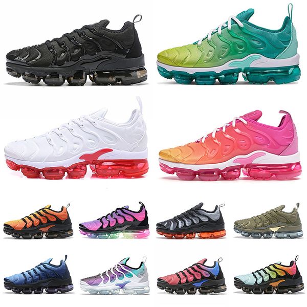 

2018 men women running shoes triple black white volt rainbow olive designer mens trainers sports sneakers 36-45