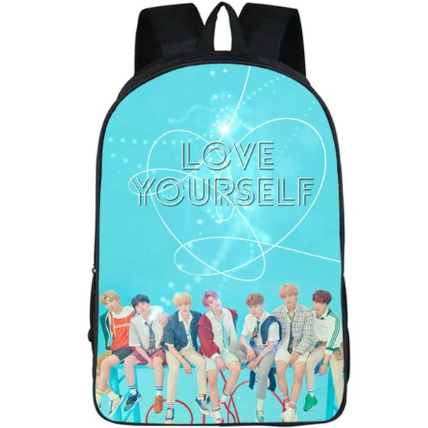 

bulletproof boy scouts backpack bts day pack love yourself school bag leisure packsack picture rucksack sport schoolbag outdoor daypack