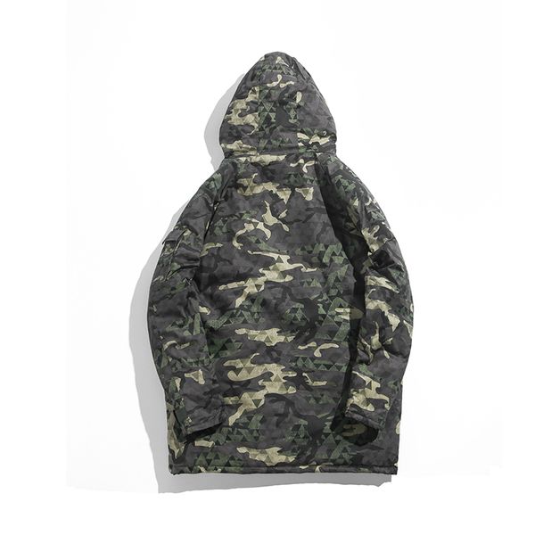 

autumn 2019 new korean version of the trend of men's specials camouflage old and long paragraph loose casual cotton coat, Black
