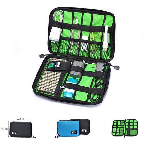 

zipper multifunction bag earphone digital cable pen insert storage organizer