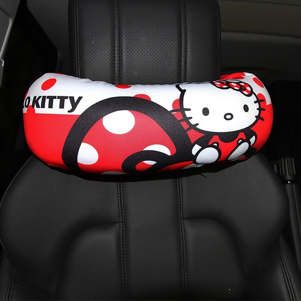 

1pc car pillow kitty cat car seat neck pillow universal neck headrest lumbar accessories