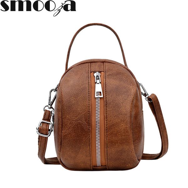 

кожа smooza моды женщины рюкзаков высокого качества малого плеча crossbody сумка подросток девочек ранцы путешествие рюкзак