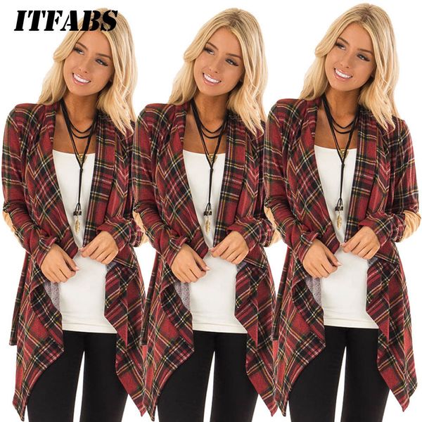 

hirigin harajuku long jackets 2018 womens oversized long sleeve plaid ladies knitted sweater jumper cardigan outwear coat, Black;brown
