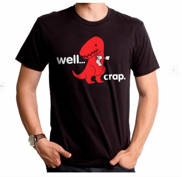 

тиранозавр sad т. рекс динозавр дино хорошо дерьмо короткие руки туалетной бумаги футболки (1, White;black