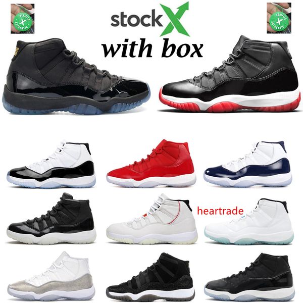 

2020 men stock x basketball shoes jumpman 11 11s bred concord cap and gown legend gamma blue space jam women athletic sports sneakers