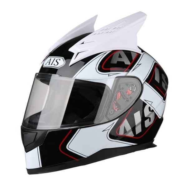 

motorcycle helmet full face helmet cover personality cool winter locomotive racing horn full face motorcycle dot