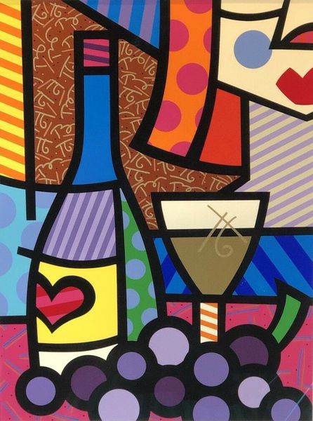 

taste of love" by romero britto home decor handpainted oil painting on canvas wall art canvas large pictures 200529