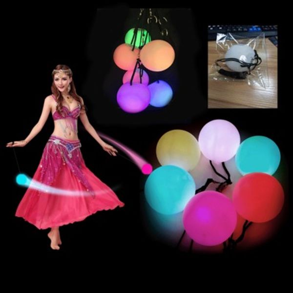 

77 мм*77 мм светодиодов ручной реквизит женщин рождественскую вечеринку из светодиодов poi мячи аксессуары ручной танец живота реквизит цвет