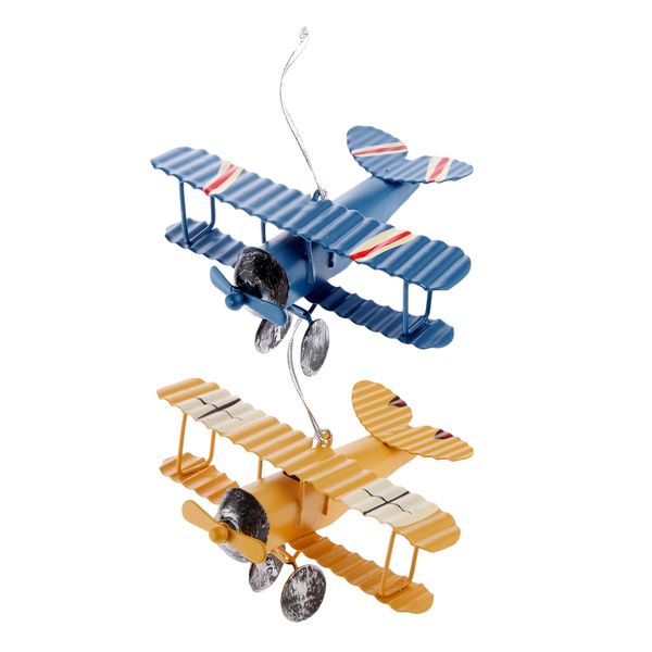 

mini retro military biplane plane model pendent car key chain fir kids gift