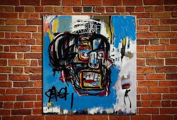 

jean-michel basquiat untitled,1982 handpainted & hd printed wall art oil painting,home decor on canvas multi sizes frame g63