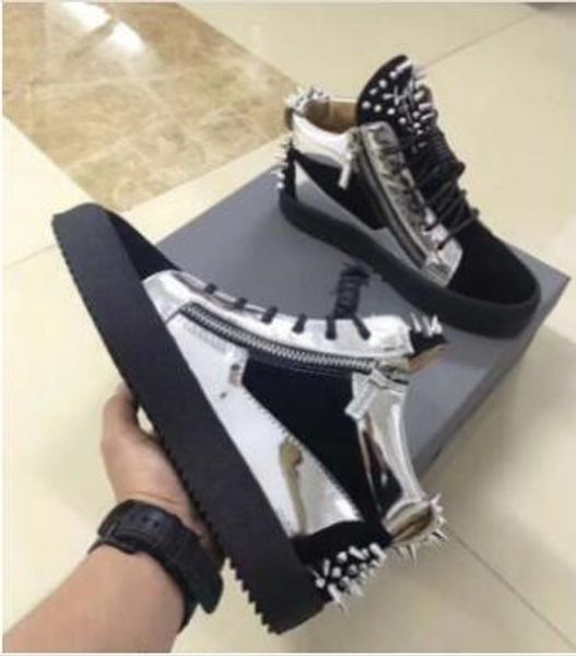 

Dust bag original box ,2019 New Designer Brand high Top zanotti Casual Shoes,Men Women's Genuine Leather Autumn Spring Flats 35-47
