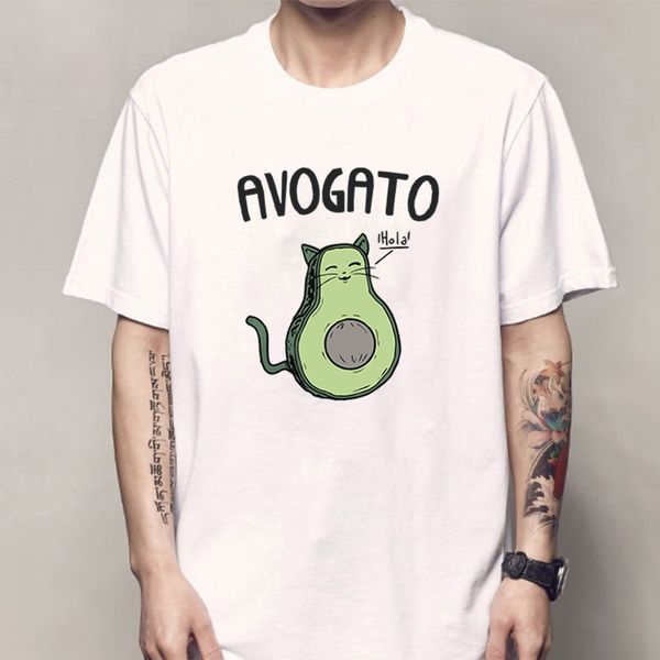 

dressing2020 100% cotton big size cat print men t shirt casual loose summer men tshirt o-neck t-shirt men tee shirts, White;black