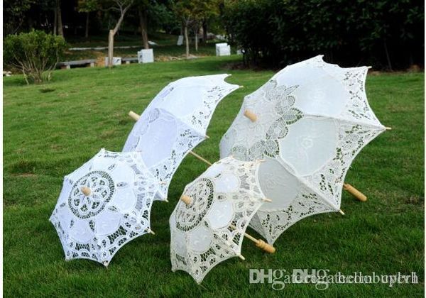 

handmade cotton white lace umbrella bride wedding parasol decoration lace craft umbrella for fashion show party decoration