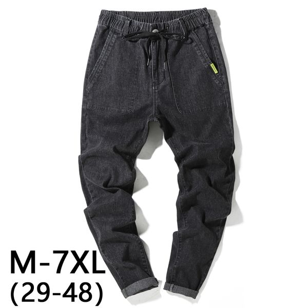 

jeans men 2020 new men's fashion gray jeans loose large size casual pants mens denim trousers big size 28-48 -7xl streetwear, Blue