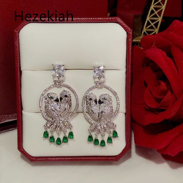 Gli orecchini d'argento del pappagallo del Nord Europa di Hezekiah S925 liberano la qualità superiore del partito di ballo degli orecchini delle donne di personalità di trasporto