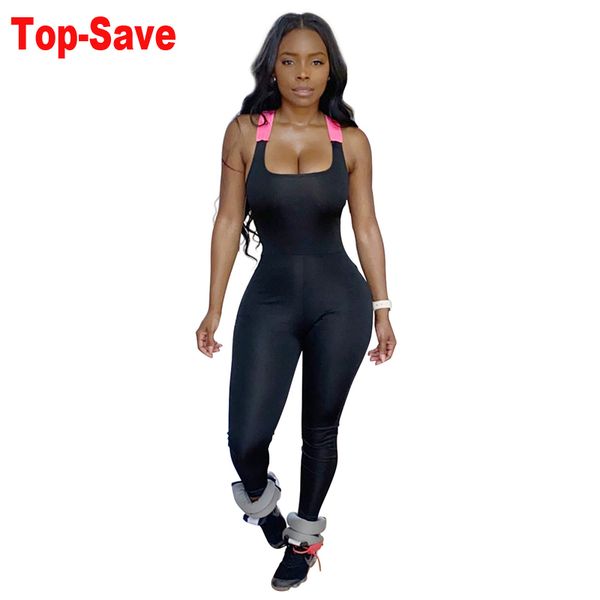 

fashion casual jumpsuits for women 2020 women jumpsuit sports workout active wear rompers womens jumpsuit long pants solid, Black;white