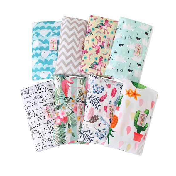 

ohbabyka reusable baby diaper changing mat portable foldable baby waterproof changing pad mat washable nappy mat wipes cover