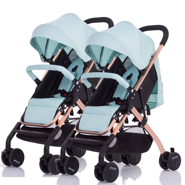 

twin baby stroller detachable can sit reclining lightweight folding second child double trolley