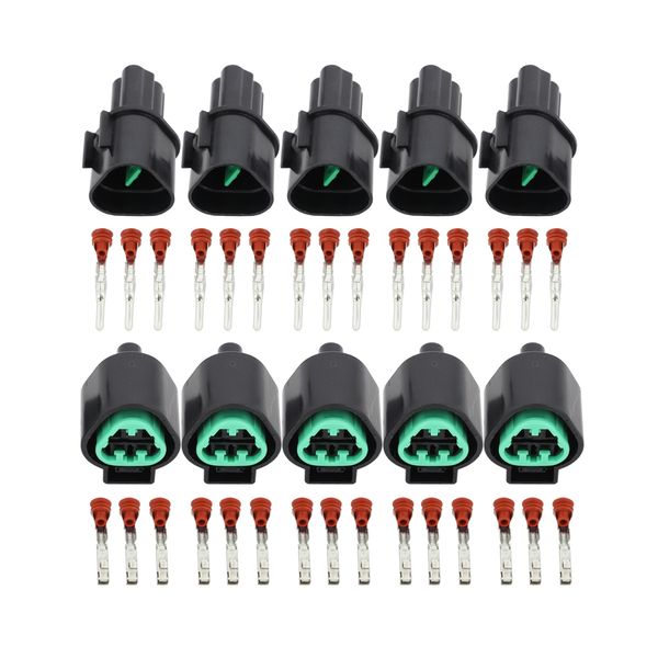 5 Sets 3 Pin Auto Stecker DJ7033A-2,2-11/21 Weibliche Und Männliche Automotive Stecker Scheinwerfer Buchse