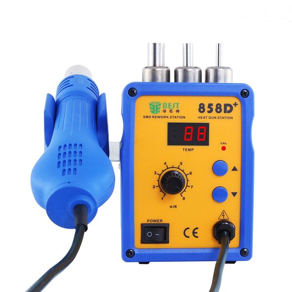 

soldering desoldering station air gun smd rework station with 3pcs nozzles