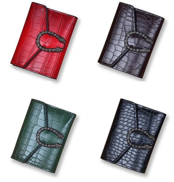 

designer luxury handbags purses mini style selling pu three fold wallets short multi card girls bags new arrival 4 colors avaliable hot, Red;black