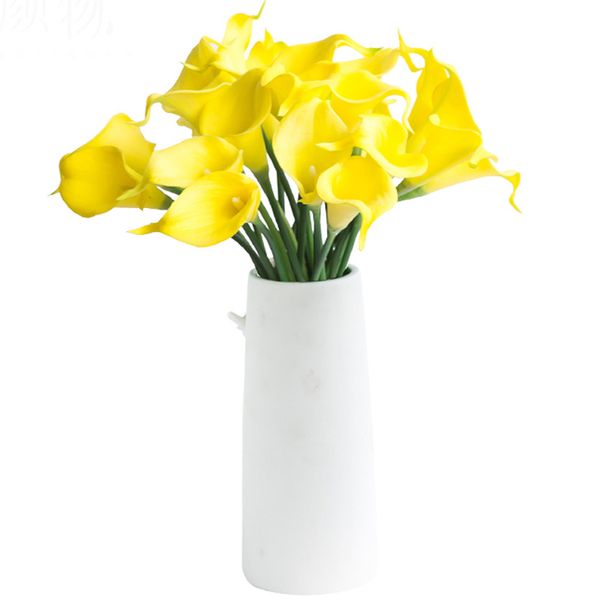 

10 pcs artificial calla lily real touch flower for bride wedding home supplies