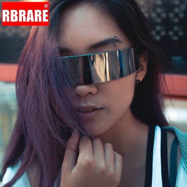 

rbrare funny futuristic wrap around monob costume sunglasses mask novelty glasses halloween party ring decoration glasses, White;black