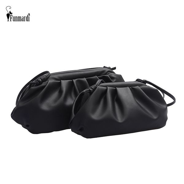 

funmardi simple dumplings crossbody bag for women small clutch female party handbag and purses retro cloud shoulder bag wlhb2120