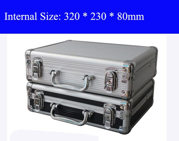 

aluminum tool case suitcase toolbox file box impact resistant safety case equipment camera with pre-cut foam shipping free