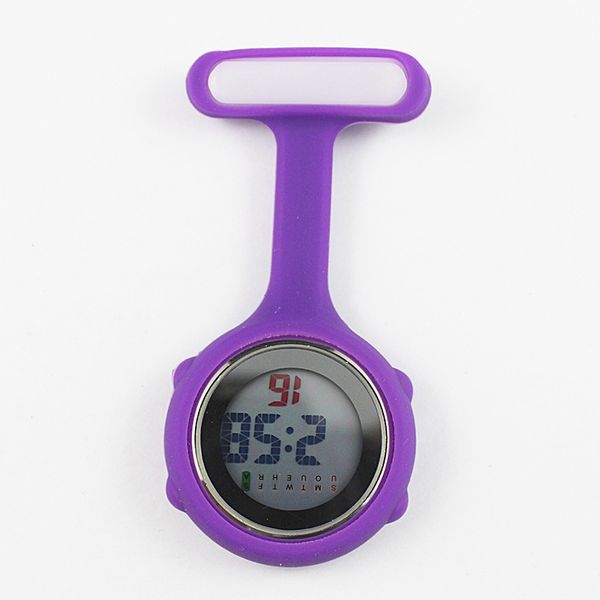 

New fa hion ilicone rubber nur e multi function watch women ladie doctor medical ho pital digital fob pocket hang watche