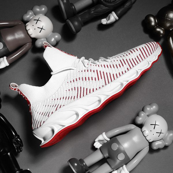 

running shoes men lace up sneakers spring autumn breathable trainers shoes weave outdoor jogging men sports