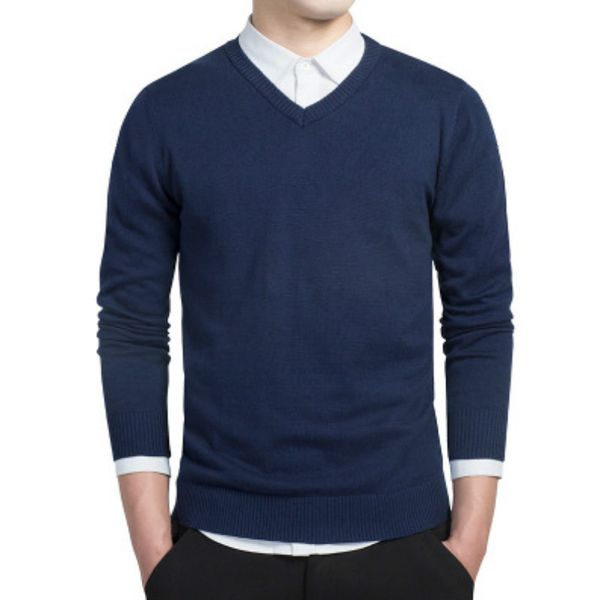 

mens designer fashion sweater winter 100% cotton casual sweatshirt long sleeve luxury soild color pullover 2020 new sell 6colores, White;black