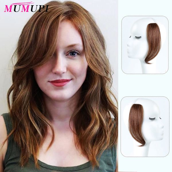 

mumupi 25-30cm clip in bangs on front hair side fringe hair human bangs hairpiece long extensions for women