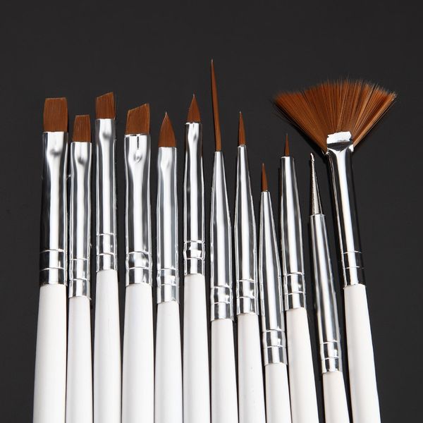 

women's fashion makeup brush 12pcs uv gel acrylic nail art brush set art builder painting pen design nail art tools