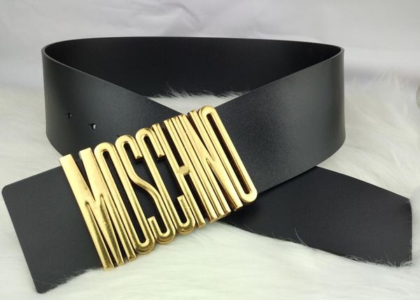 

2020 europe and the united states popular wholesale ladies 7cm belt metal letters black red fashion trend personalized belt, Blue;gray