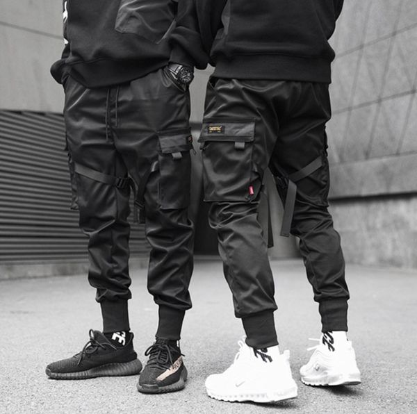

men's side pockets hip hop patchwork cargo gzk pants fashionmen s designer shorts pants trousers k42g2qt, Black