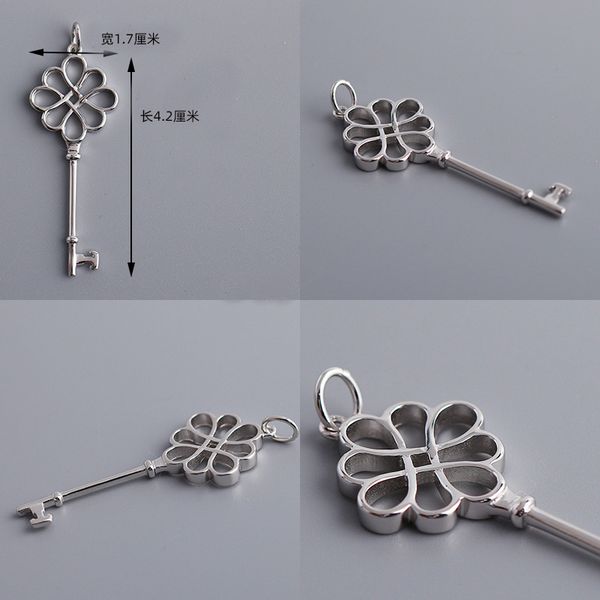 

ключ ожерелье 100% стерлингового серебра новое сердце key necklace, Silver