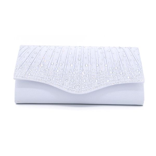 

imido women diamond evening clutch bag female rhinestone clutch wedding purse party banquet wrist shoulder chains handbag white