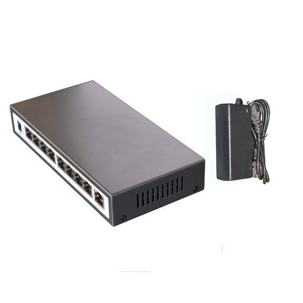 FreeShipping Newest BV Tech 100 Мбит / с - SW800G 1 + 8 Порт 130W 57V 802.3AF Gigabit Poe выключатель