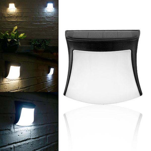 

1pcs 3 led outdoor waterproof ip65 solar powered fence light wall lamp for stair post garden yard landscape light