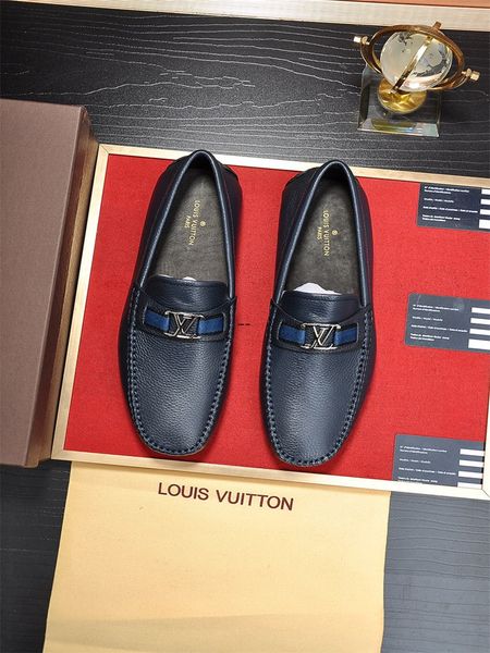 

20ss men winter leather loafers plush warm driving shoes luxury brands fur moccasins for men leather driving loafers black shoes